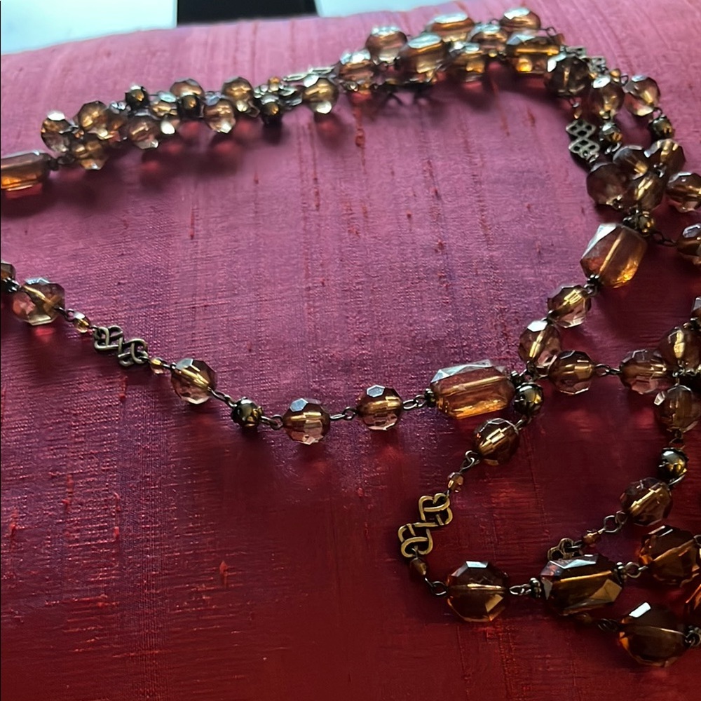 Elegant Brown Beaded Necklace